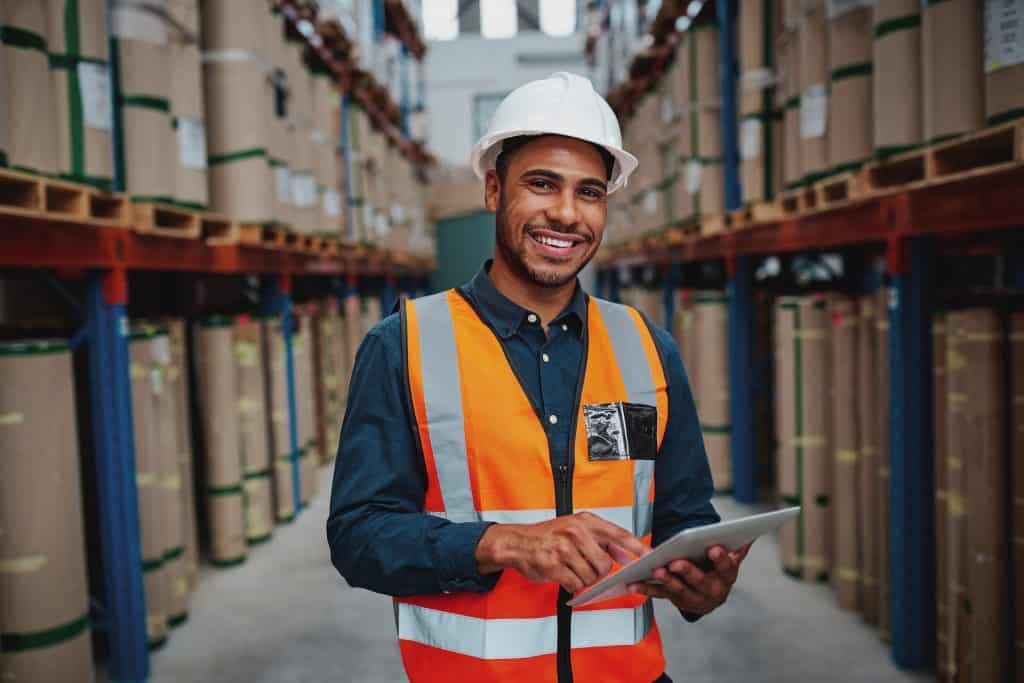 warehouse manager smiling; warehouse types